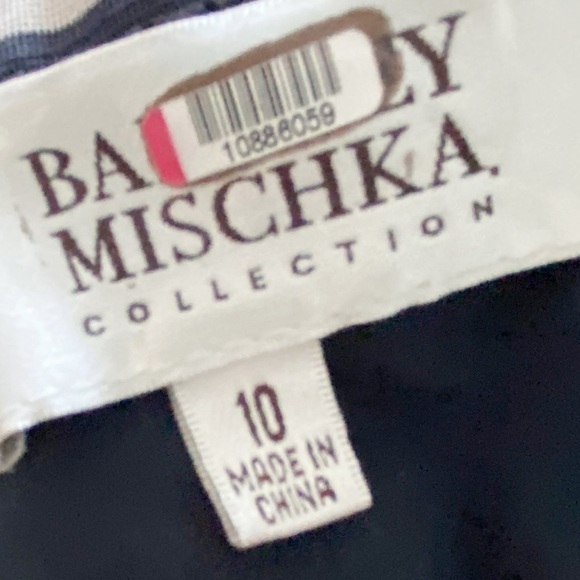 Badgley Mischka Navy Blue Strapless Sequins Ruffle Long Gown Dress Size 10 - Picture 7 of 14